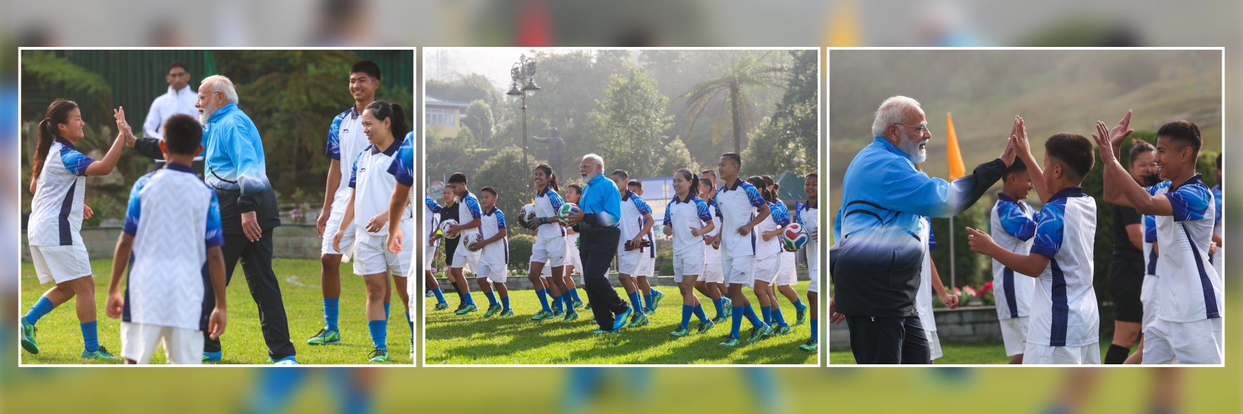 PM Modi Joins Youth Football in Gangtok